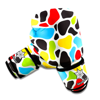 Colorful Cow Print Boxing Gloves