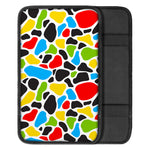 Colorful Cow Print Car Center Console Cover