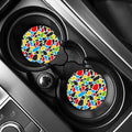 Colorful Cow Print Car Coasters