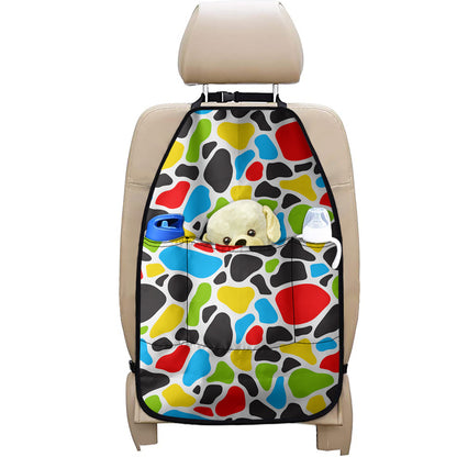 Colorful Cow Print Car Seat Organizers