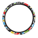 Colorful Cow Print Car Steering Wheel Cover