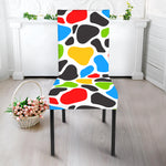 Colorful Cow Print Dining Chair Slipcover