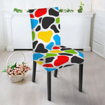 Colorful Cow Print Dining Chair Slipcover