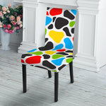 Colorful Cow Print Dining Chair Slipcover