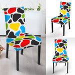 Colorful Cow Print Dining Chair Slipcover