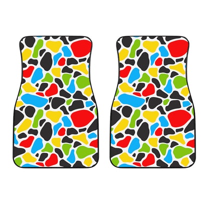 Colorful Cow Print Front Car Floor Mats