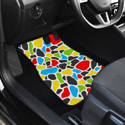 Colorful Cow Print Front Car Floor Mats