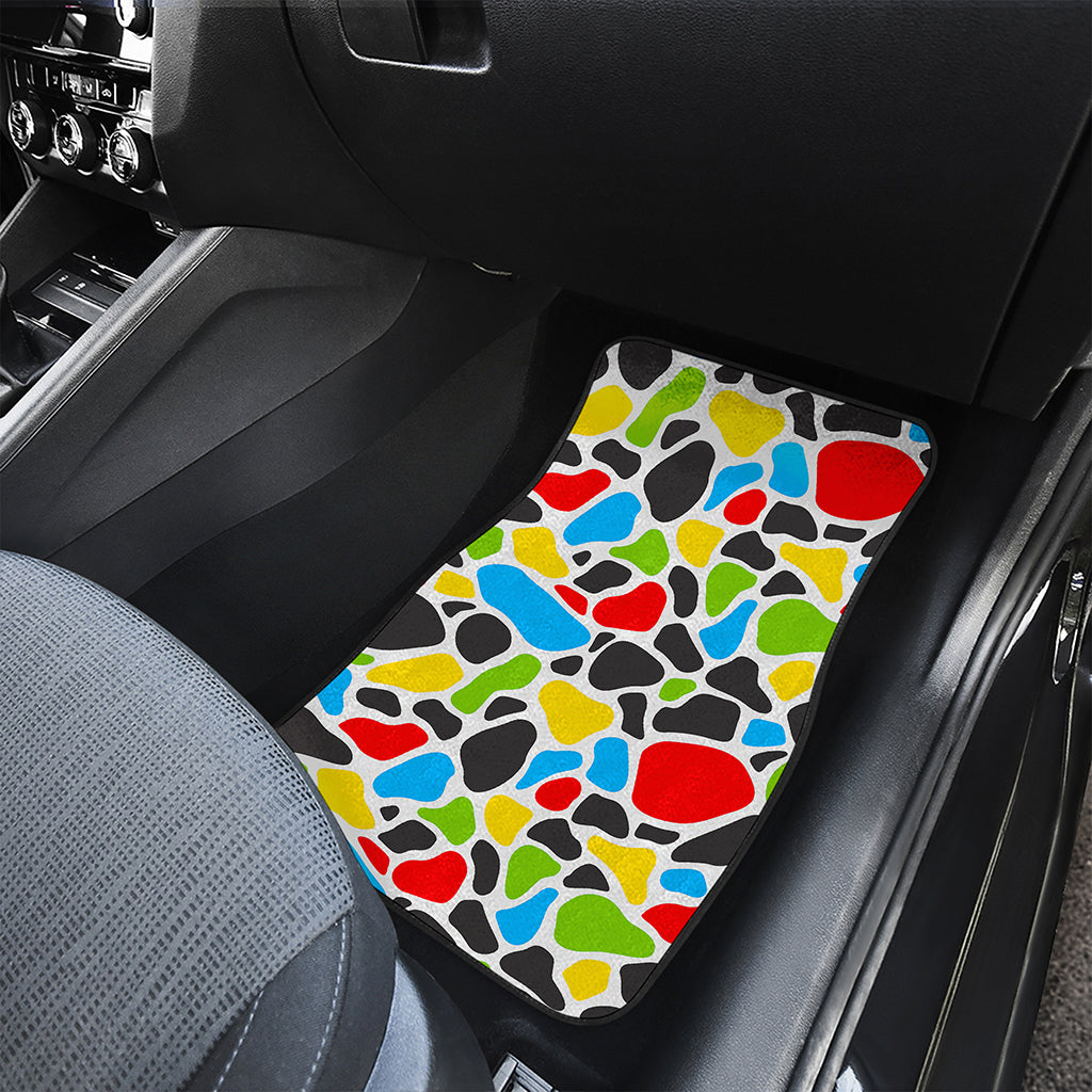 Colorful Cow Print Front Car Floor Mats