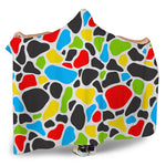 Colorful Cow Print Hooded Blanket