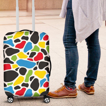 Colorful Cow Print Luggage Cover GearFrost