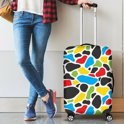 Colorful Cow Print Luggage Cover GearFrost