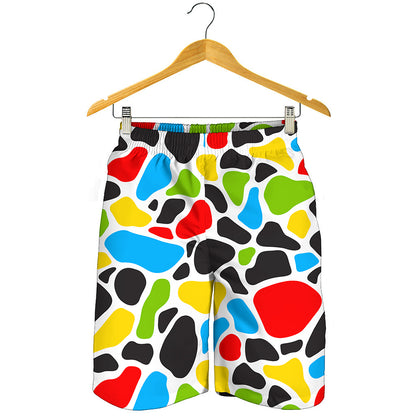 Colorful Cow Print Men's Shorts