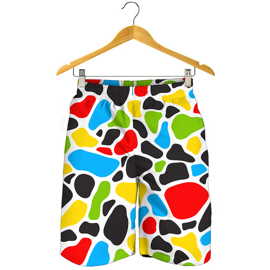 Colorful Cow Print Men's Shorts
