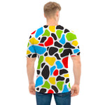 Colorful Cow Print Men's T-Shirt
