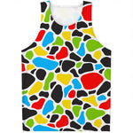 Colorful Cow Print Men's Tank Top