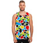 Colorful Cow Print Men's Tank Top