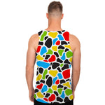 Colorful Cow Print Men's Tank Top