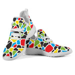 Colorful Cow Print Mesh Knit Shoes GearFrost