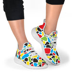 Colorful Cow Print Mesh Knit Shoes GearFrost
