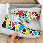 Colorful Cow Print Mesh Knit Shoes GearFrost