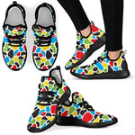 Colorful Cow Print Mesh Knit Shoes GearFrost