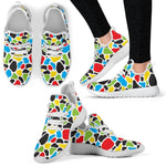 Colorful Cow Print Mesh Knit Shoes GearFrost