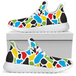 Colorful Cow Print Mesh Knit Shoes GearFrost