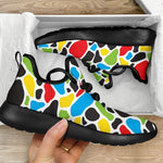 Colorful Cow Print Mesh Knit Shoes GearFrost