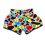 Colorful Cow Print Muay Thai Boxing Shorts