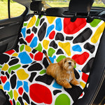Colorful Cow Print Pet Car Back Seat Cover