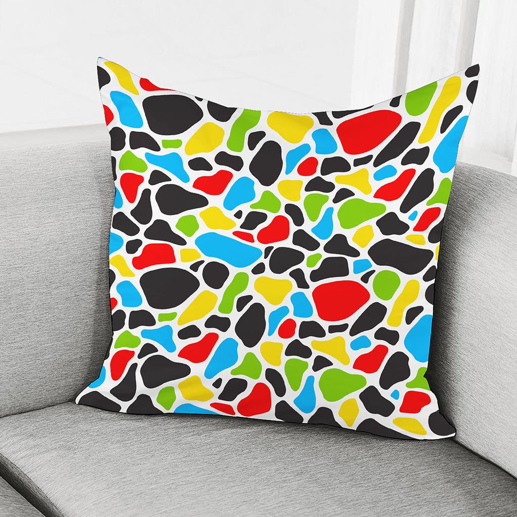 Colorful Cow Print Pillow Cover