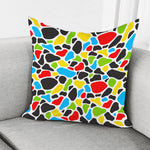 Colorful Cow Print Pillow Cover