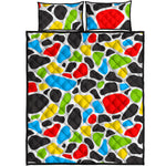 Colorful Cow Print Quilt Bed Set