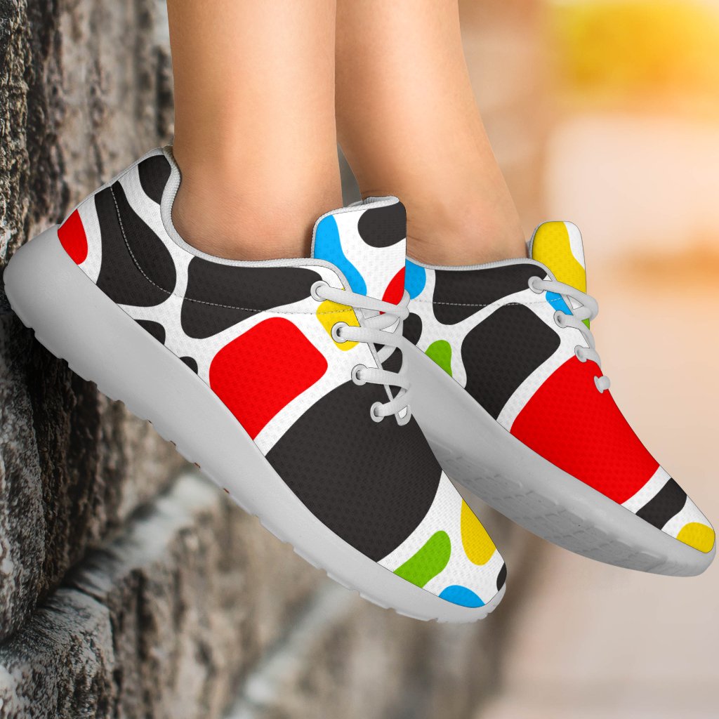 Colorful Cow Print Sport Shoes GearFrost
