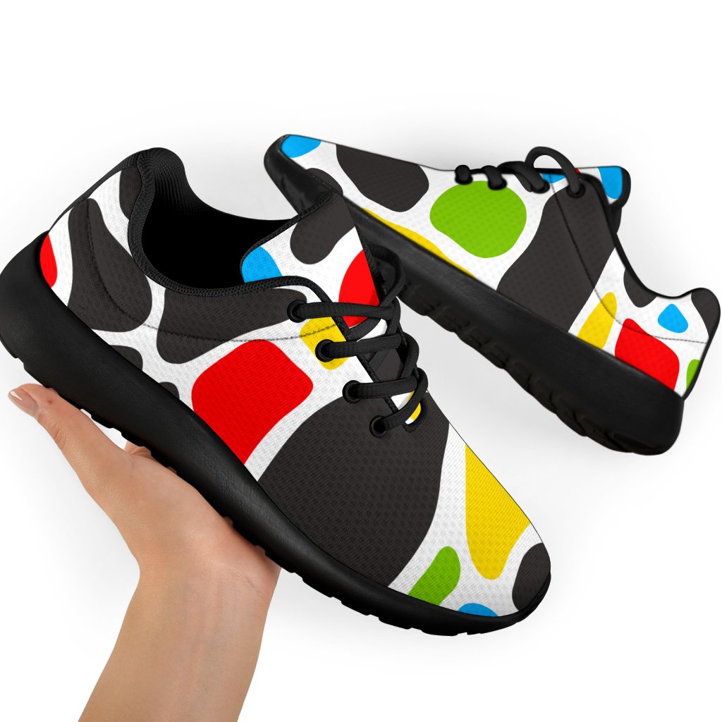 Colorful Cow Print Sport Shoes GearFrost