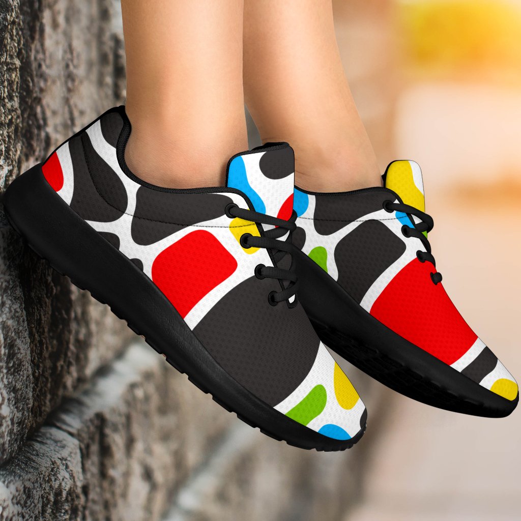 Colorful Cow Print Sport Shoes GearFrost