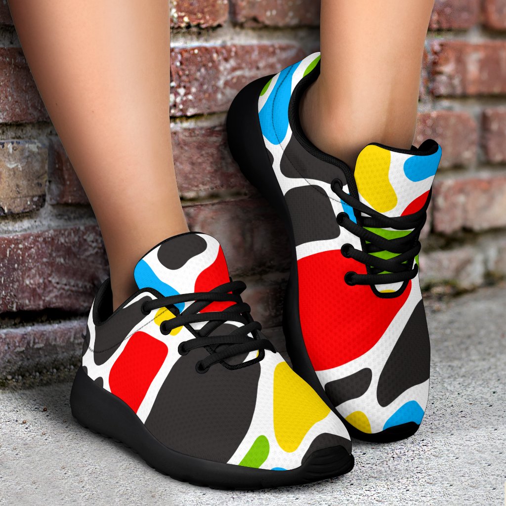 Colorful Cow Print Sport Shoes GearFrost
