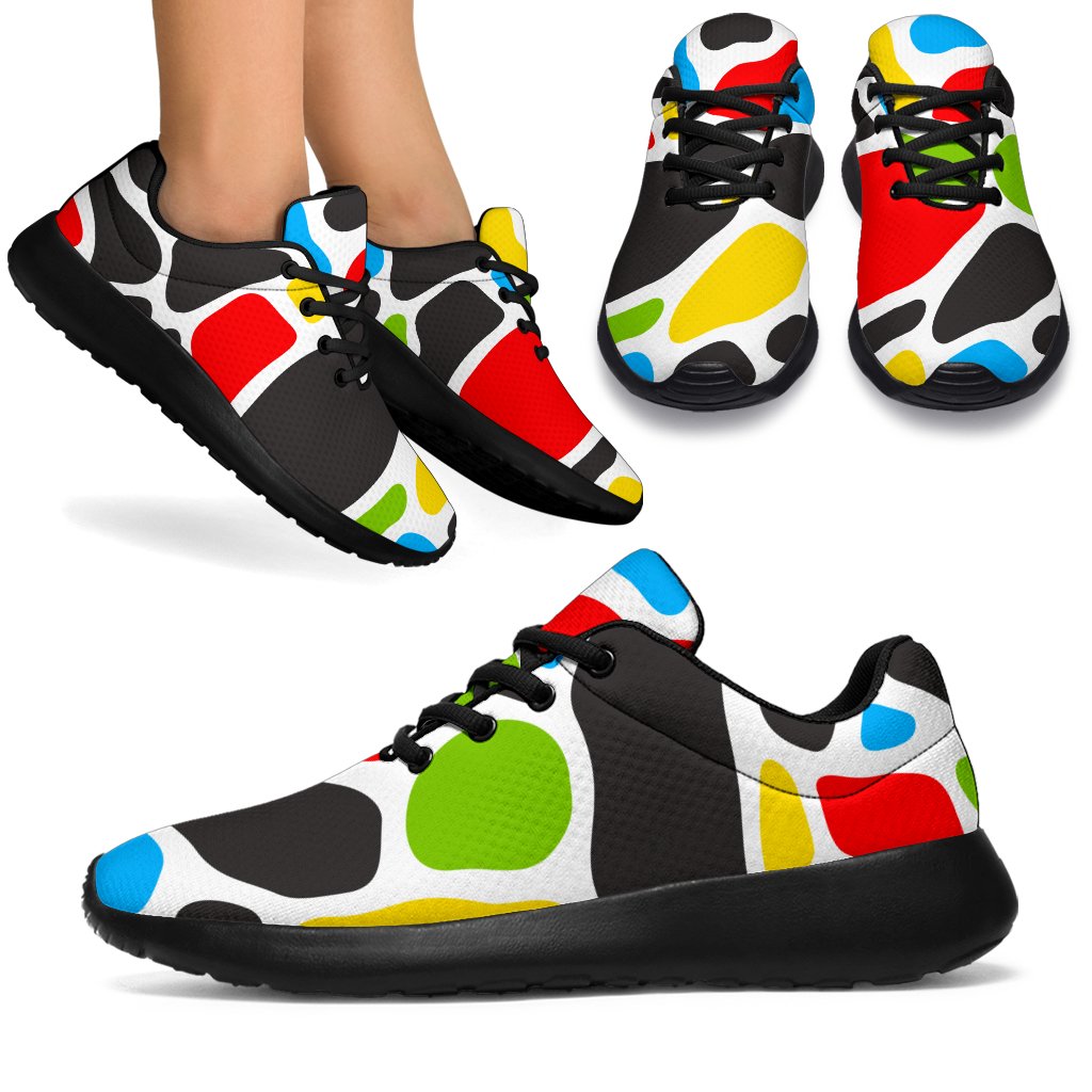 Colorful Cow Print Sport Shoes GearFrost