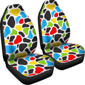 Colorful Cow Print Universal Fit Car Seat Covers