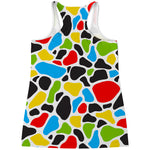 Colorful Cow Print Women's Racerback Tank Top