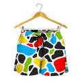 Colorful Cow Print Women's Shorts