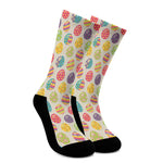 Colorful Cute Easter Eggs Pattern Print Crew Socks