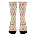 Colorful Cute Easter Eggs Pattern Print Crew Socks