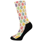 Colorful Cute Easter Eggs Pattern Print Crew Socks