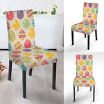 Colorful Cute Easter Eggs Pattern Print Dining Chair Slipcover