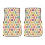 Colorful Cute Easter Eggs Pattern Print Front Car Floor Mats