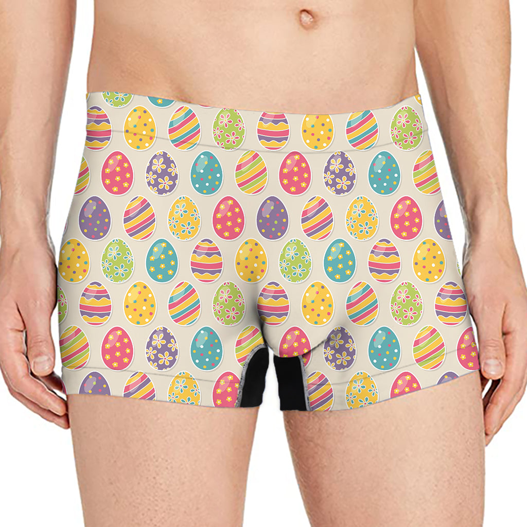 Colorful Cute Easter Eggs Pattern Print Men's Boxer Briefs