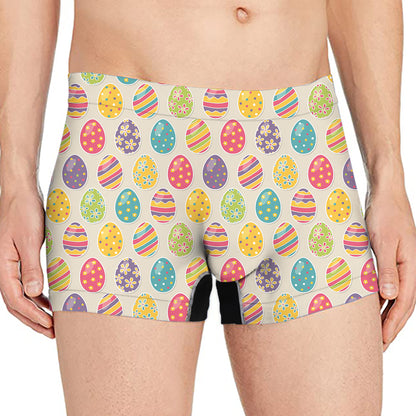 Colorful Cute Easter Eggs Pattern Print Men's Boxer Briefs