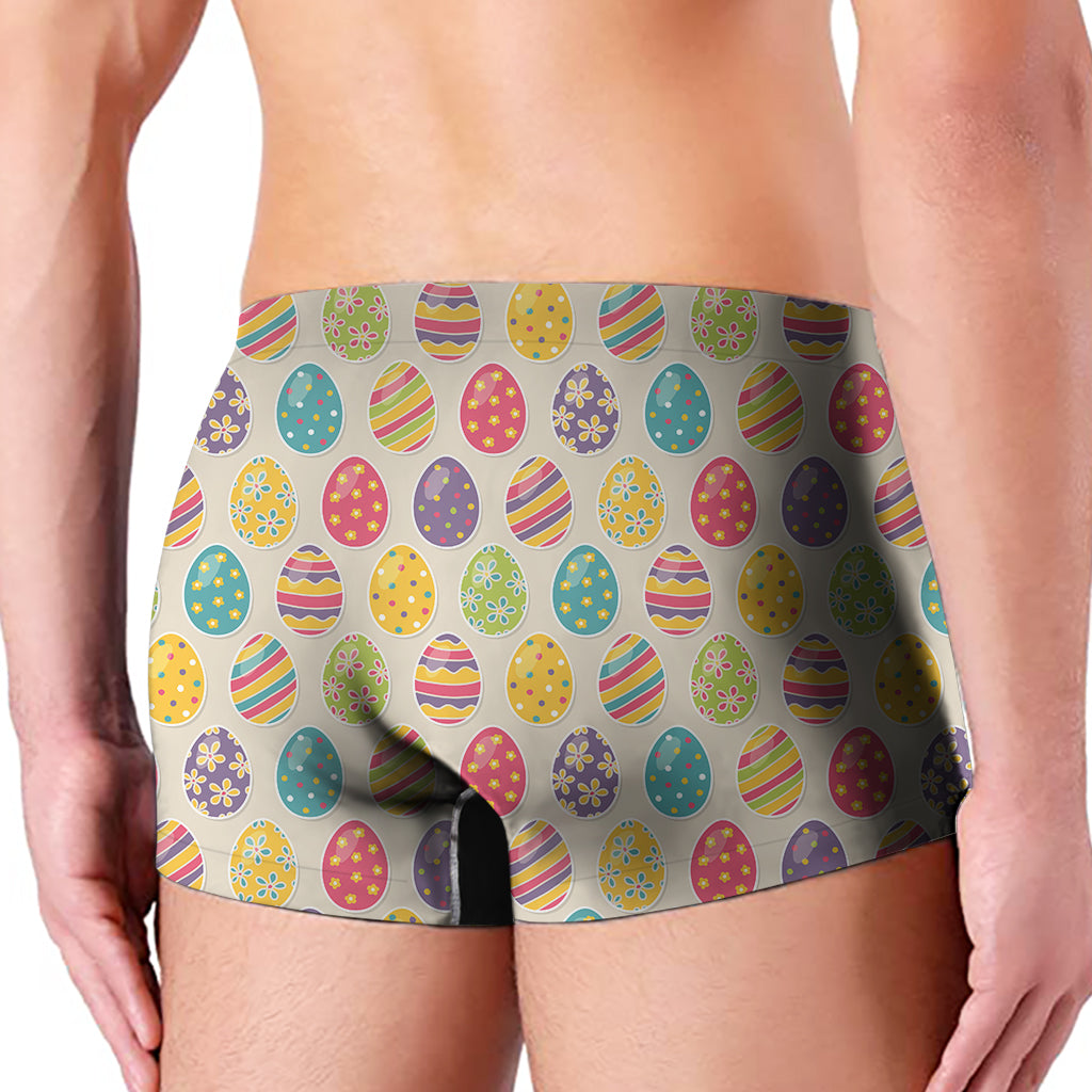 Colorful Cute Easter Eggs Pattern Print Men's Boxer Briefs