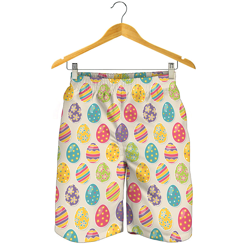 Colorful Cute Easter Eggs Pattern Print Men's Shorts